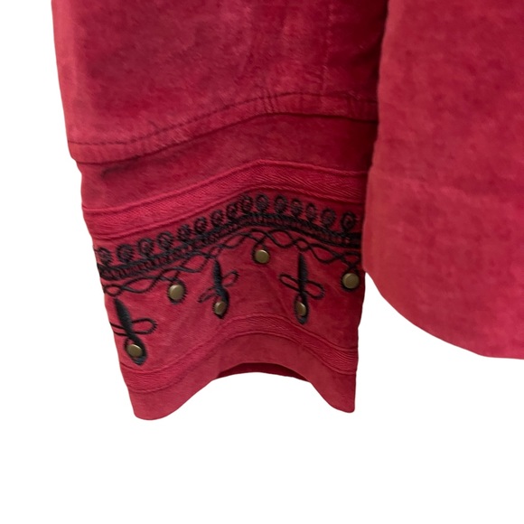 FREE PEOPLE Maven Studded and Embroidered Velvet Jacket Large - Picture 6 of 11